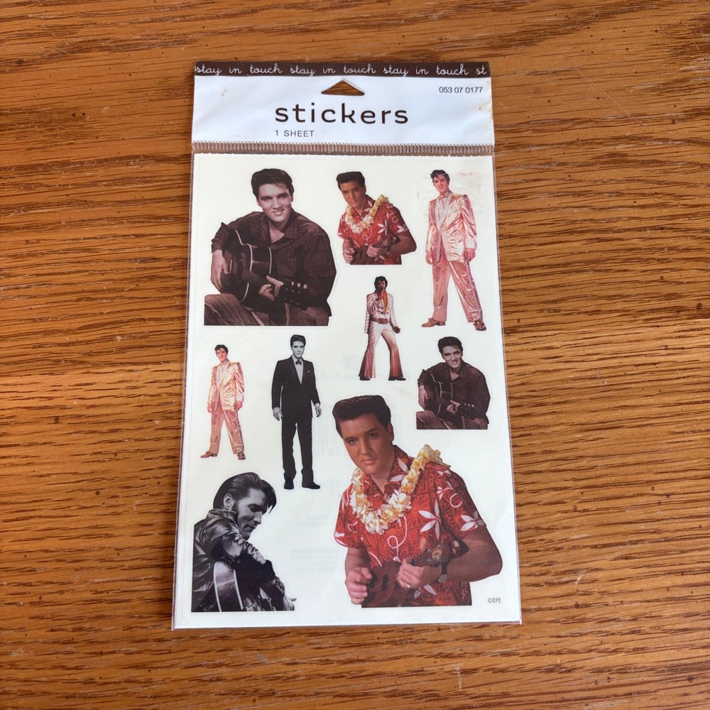 Elvis Presley Stickers Paper House Productions 2008 Target 1 Sheet Acid Free NEW